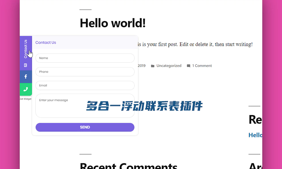 Wordpress插件 My Sticky Elements Pro v2.0.3 – 多合一浮动联系表 - 聚问天空网